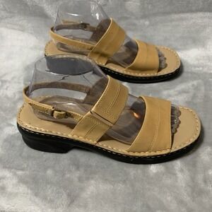 EUROSTEP Della Strappy Sandals Women's Size 8.5 M Tan Comfort Shoe Vacation‎